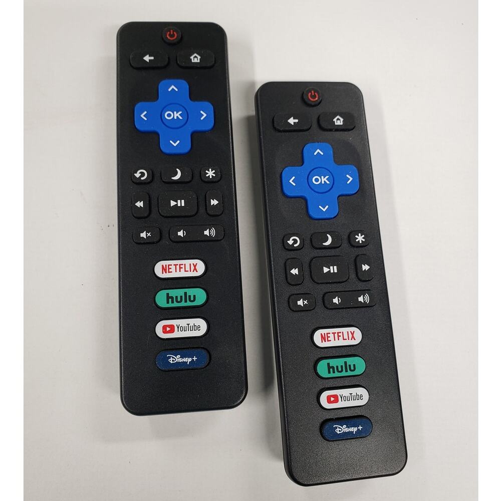 Lot of 2 Unbranded Replacement Remote Controls for Roku Streaming Players & TVs